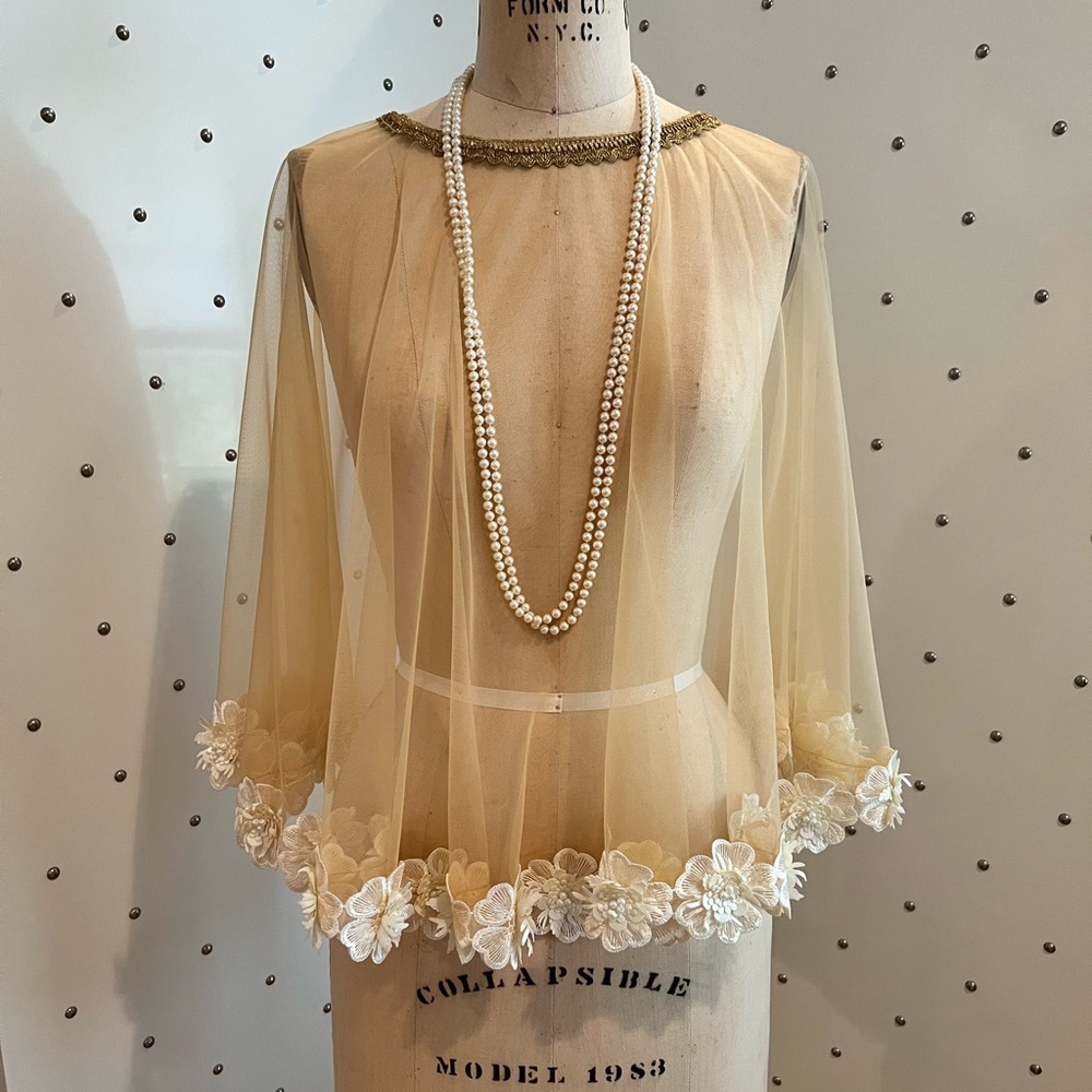 NWOT Elegant Sheer Cape